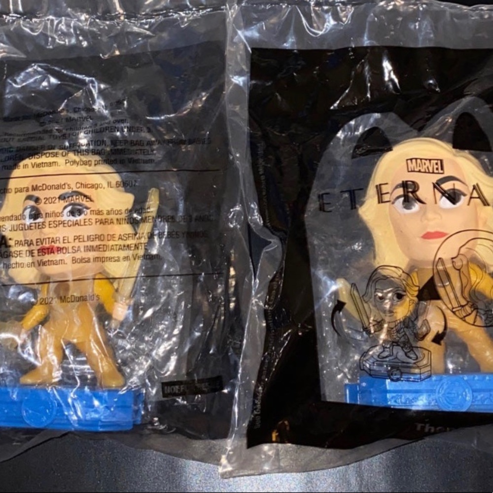 2x Marvel Internal Thena x McDonalds Toy #10 one Sealed brand new 2021